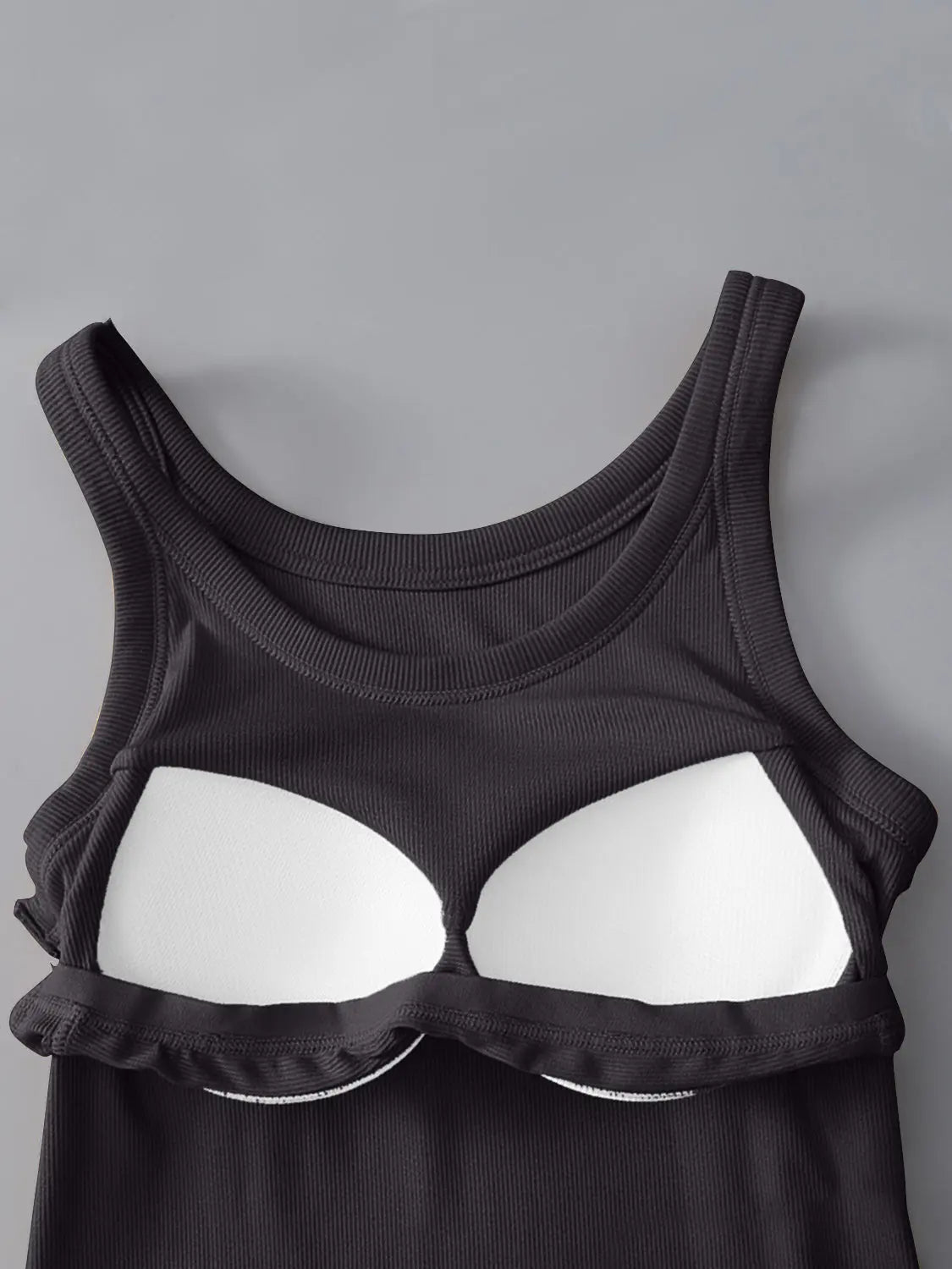 Round Neck Tank with Bra - Image #2