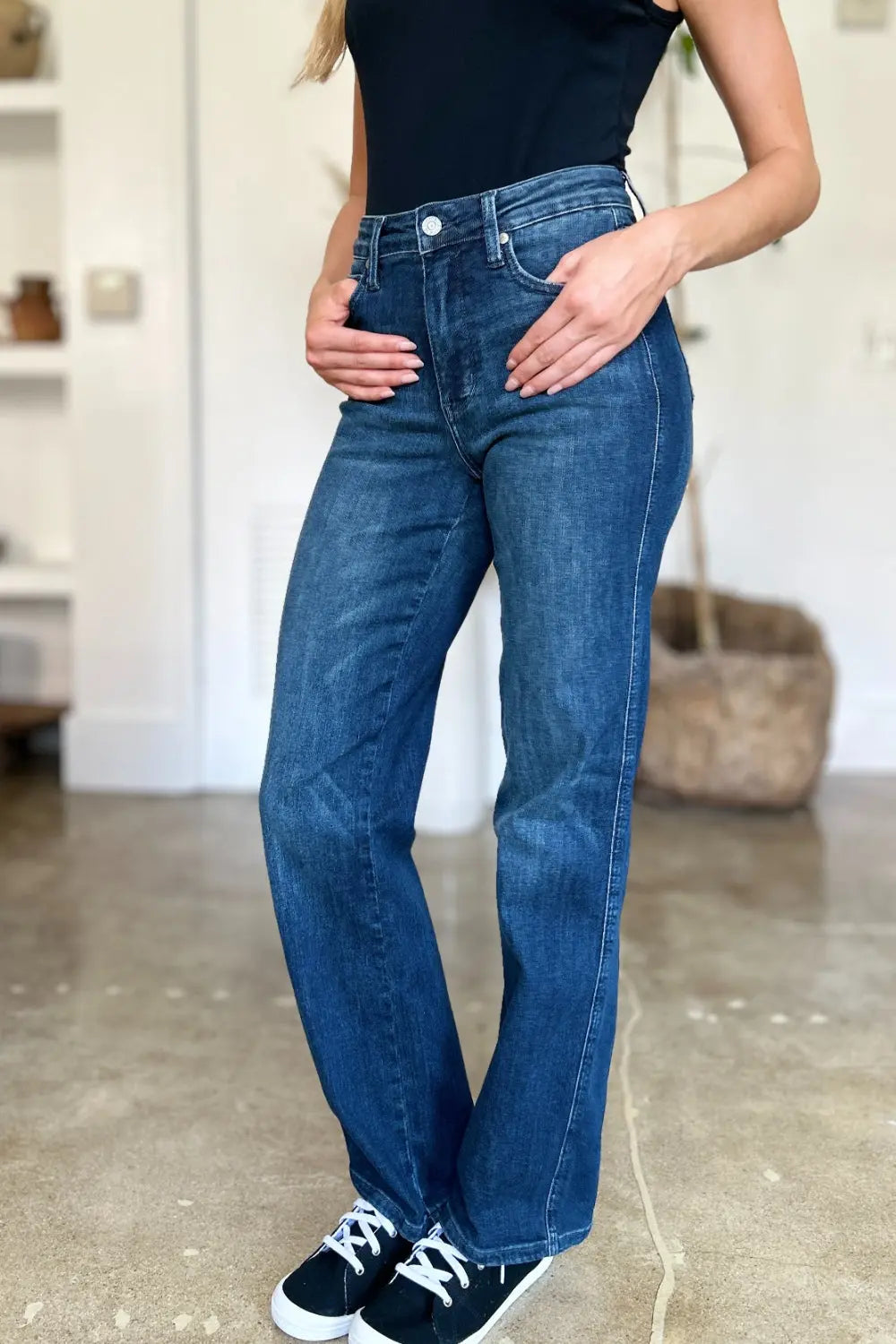 Judy Blue Full Size Tummy Control Straight Jeans - Image #4