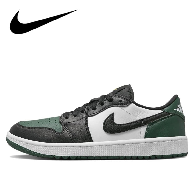 Nike Air Jordan 1 Retro Low Men Woman Basketball Shoes Classic Lucky Green Leather Comfortable Sports Casual Skateboard Sneakers