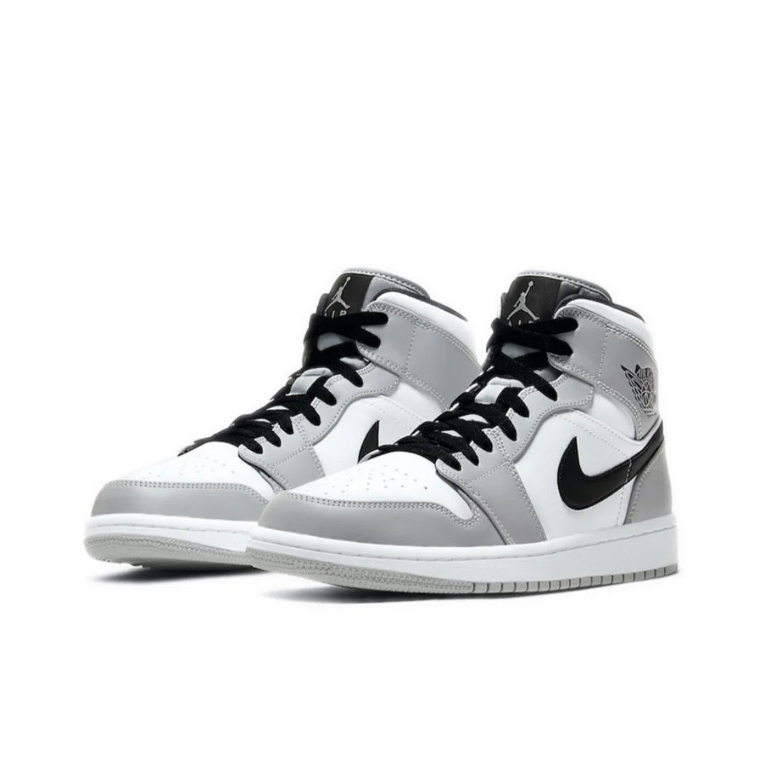 Nike Air Jordan 1 Mid "Light Smoke Grey"For Men's Retro Classic Basketball Sneakers Shoes 554724-092