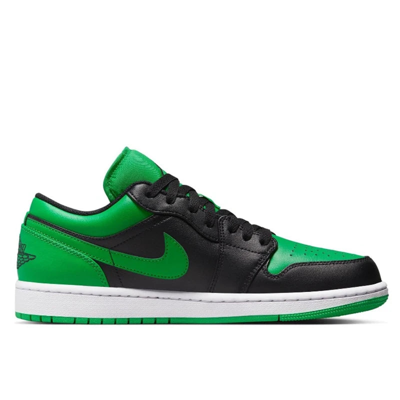 Nike Air Jordan 1 Retro Low Men Woman Basketball Shoes Classic Lucky Green Leather Comfortable Sports Casual Skateboard Sneakers