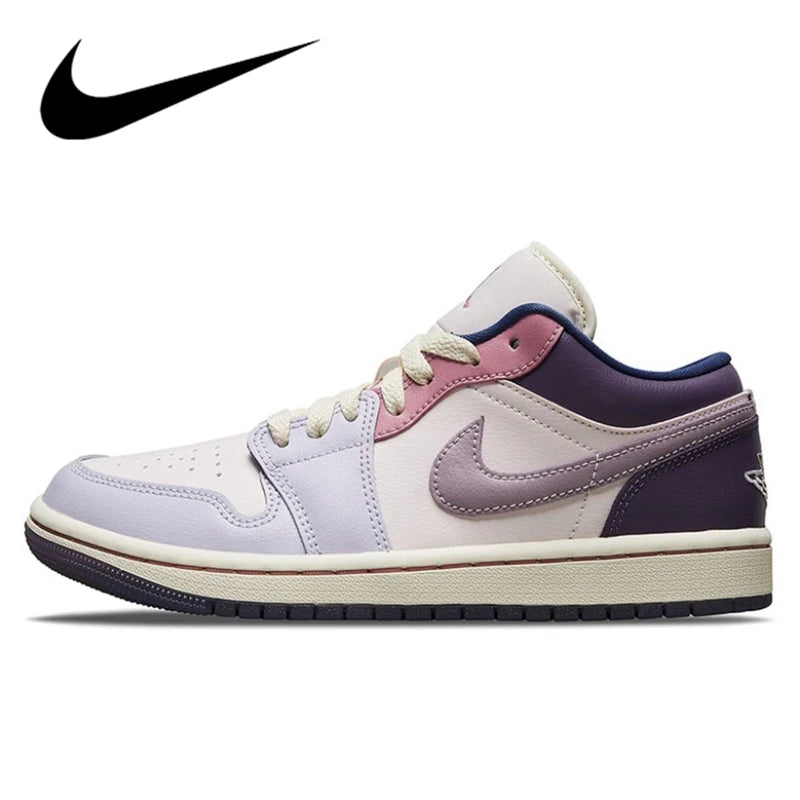 Nike Air Jordan 1 Retro Low Men Woman Basketball Shoes Classic Lucky Green Leather Comfortable Sports Casual Skateboard Sneakers