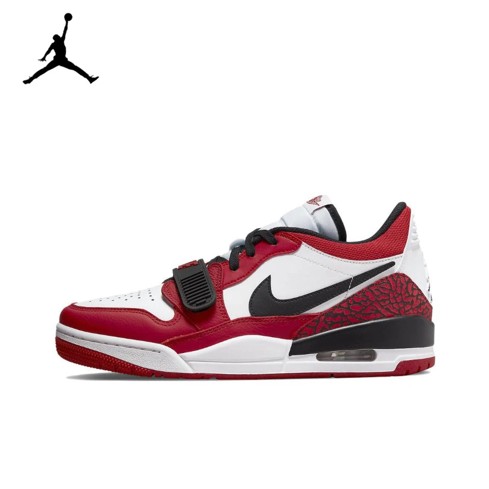 Original Air Jordan Legacy 312 Low 'Bulls' For Men's Red Black White Retro Casual Classic Street Basketball Shoes  CD7069-160