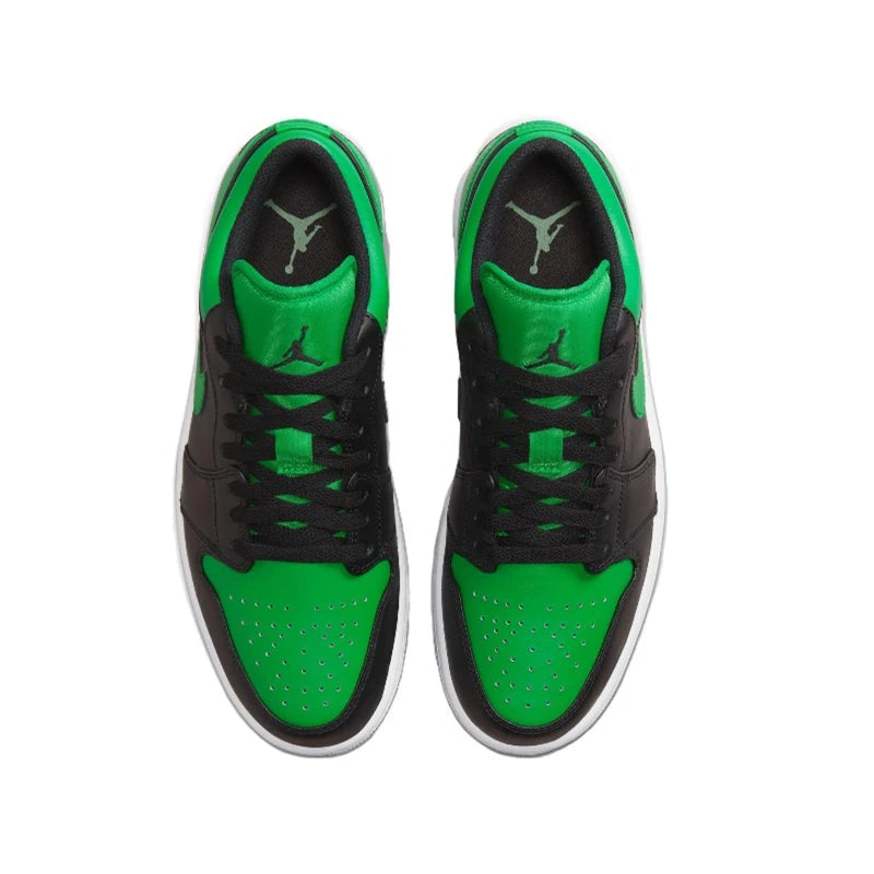 Nike Air Jordan 1 Retro Low Men Woman Basketball Shoes Classic Lucky Green Leather Comfortable Sports Casual Skateboard Sneakers