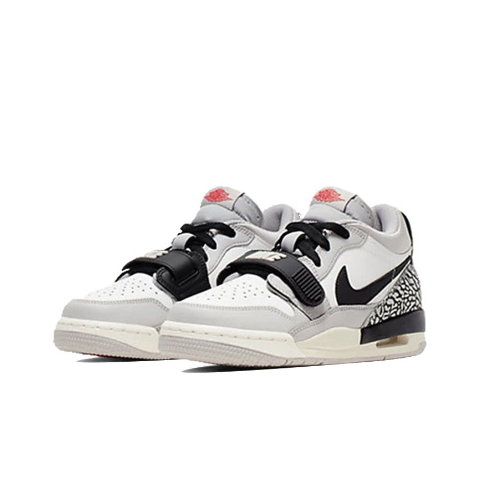 Original Air Jordan Legacy 312 Low 'White Cement' GS Size For Women Retro Classic Casual Street Basketball Shoes CD9054-101