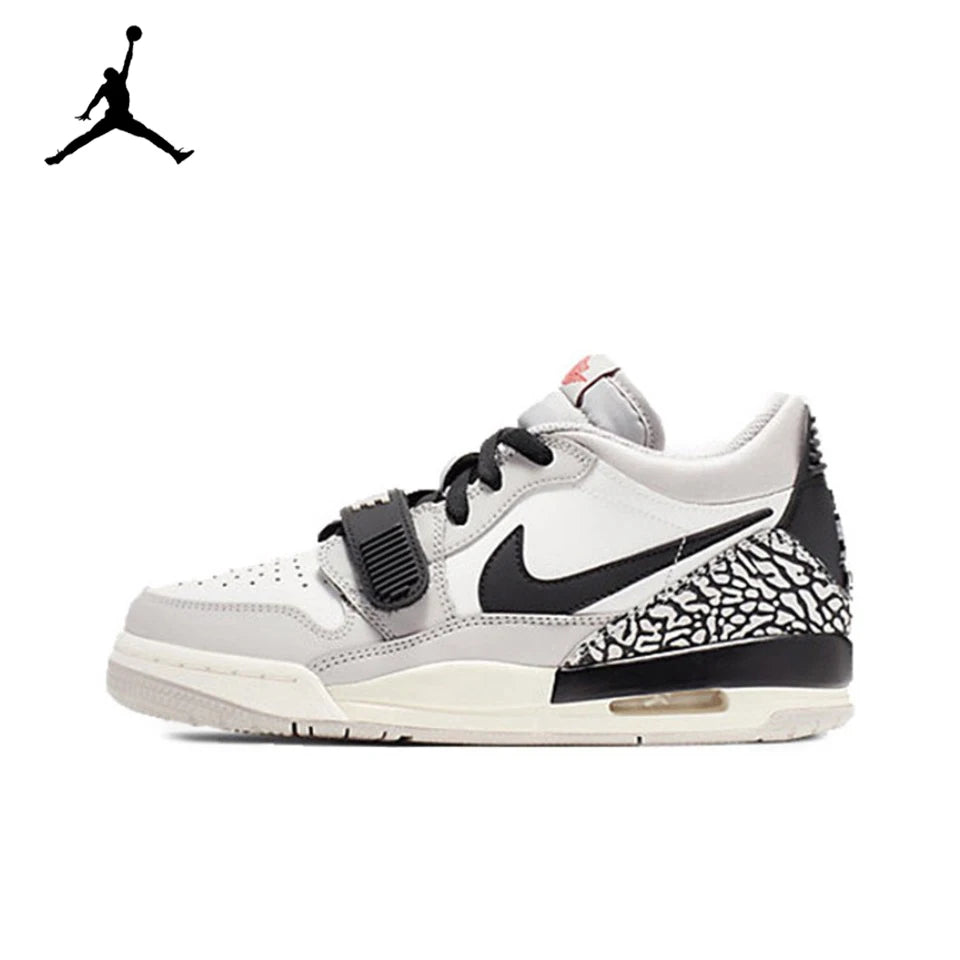 Original Air Jordan Legacy 312 Low 'White Cement' GS Size For Women Retro Classic Casual Street Basketball Shoes CD9054-101