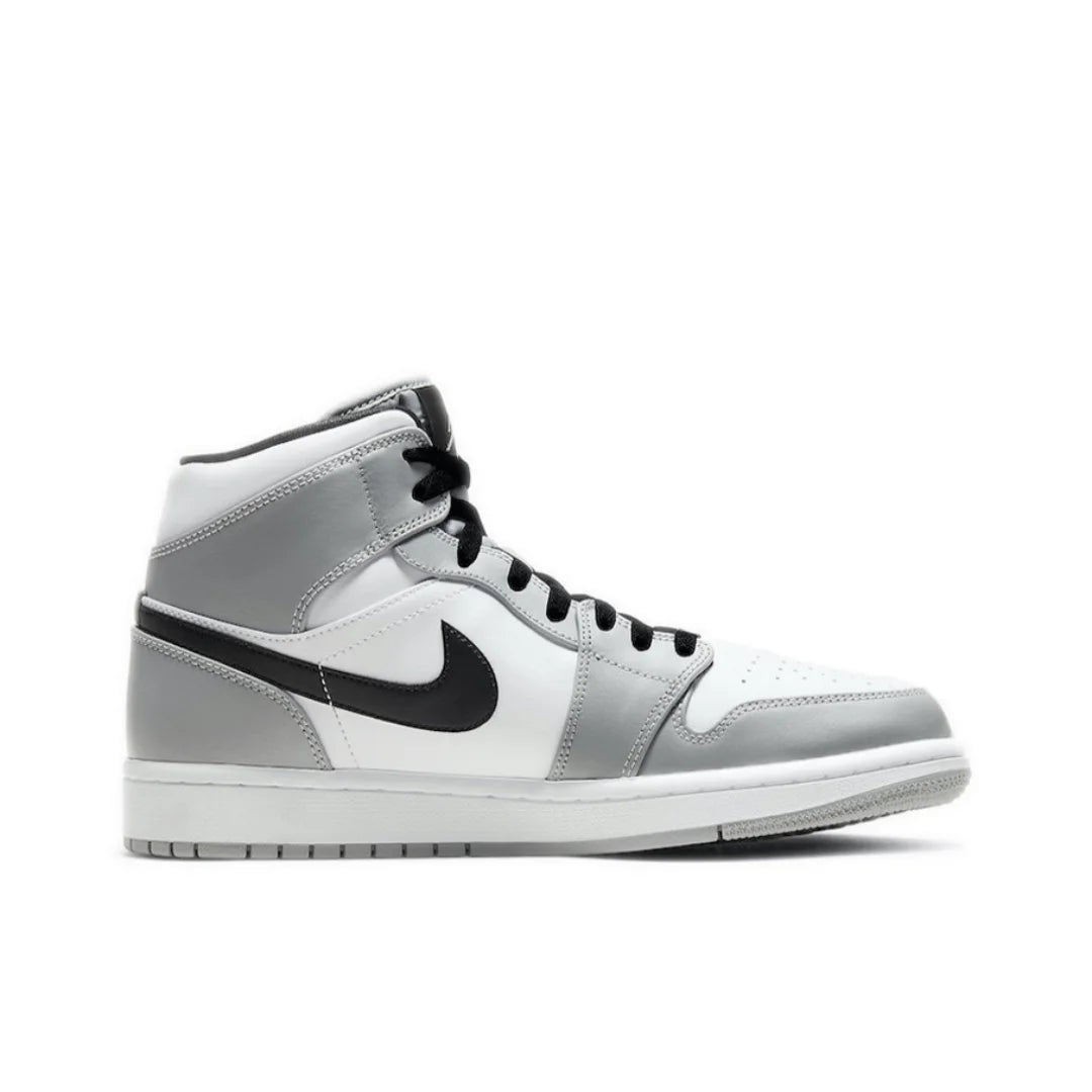 Nike Air Jordan 1 Mid "Light Smoke Grey"For Men's Retro Classic Basketball Sneakers Shoes 554724-092