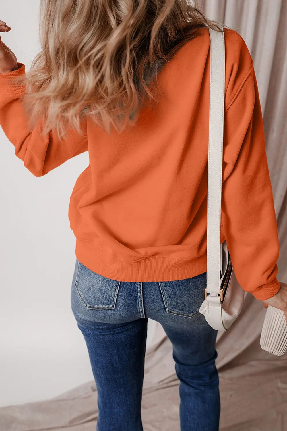 Round Neck Long Sleeve Sweatshirt - Image #16