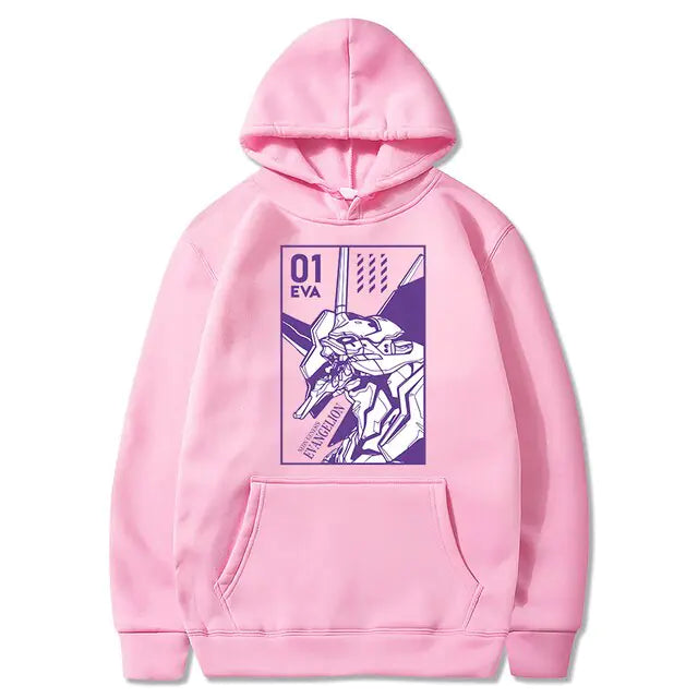 Anime EVA Men's Long Sleeve Hoodies