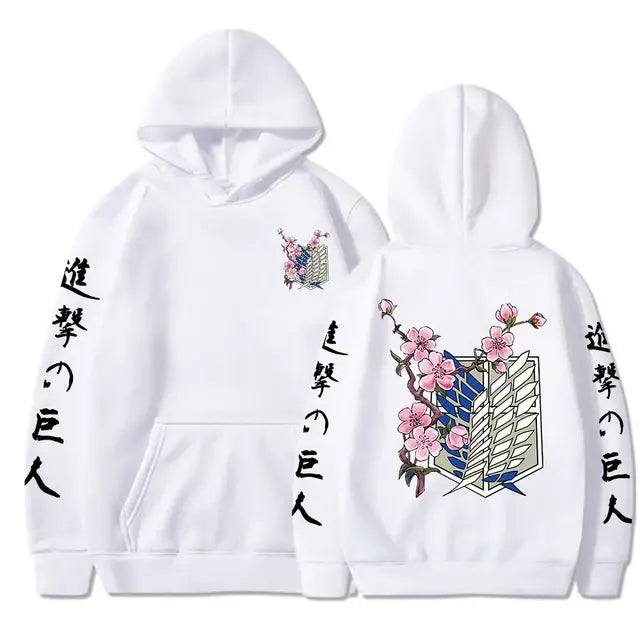 Attack On Titan Wings Of Liberty Sakura Graphic Hoodies